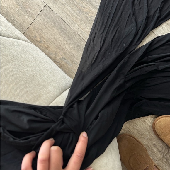 Black Maxi Dress with Removable Piece - Picture 5 of 5